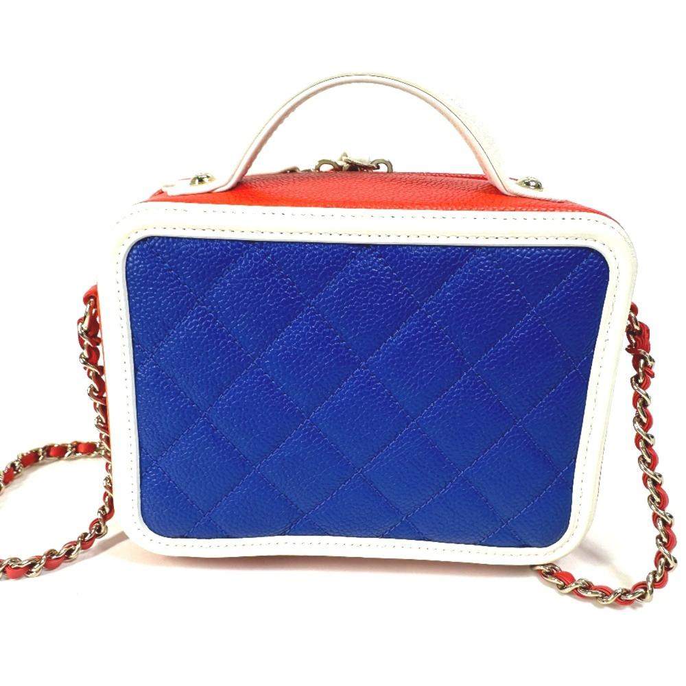 Red Leather Chanel Shoulder Bag