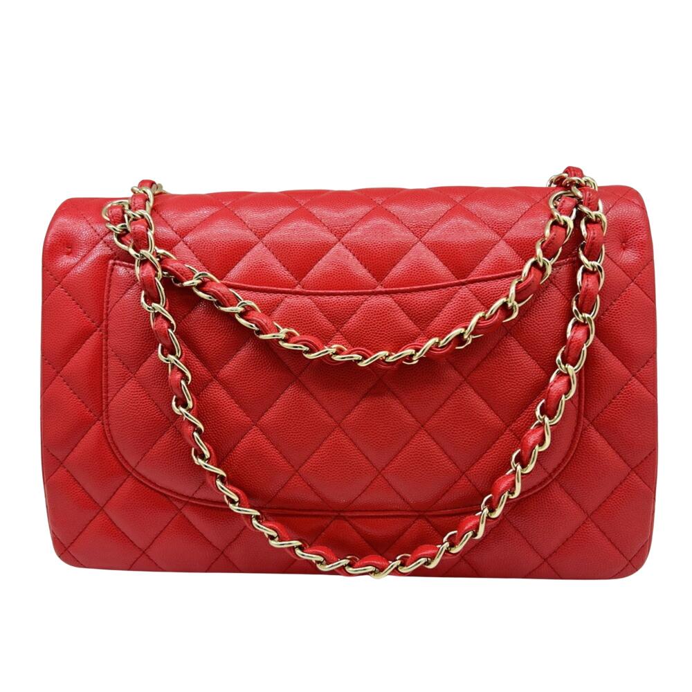 Red Leather Chanel Timeless