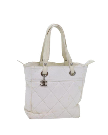 White Canvas Chanel Sports CC Logo
