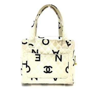 White Cotton Chanel Handbag