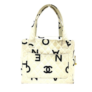 White Cotton Chanel Handbag