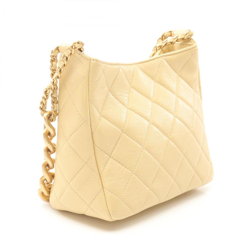 Yellow Leather Chanel Handbag