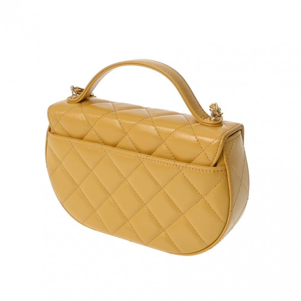 Yellow Leather Chanel Handbag