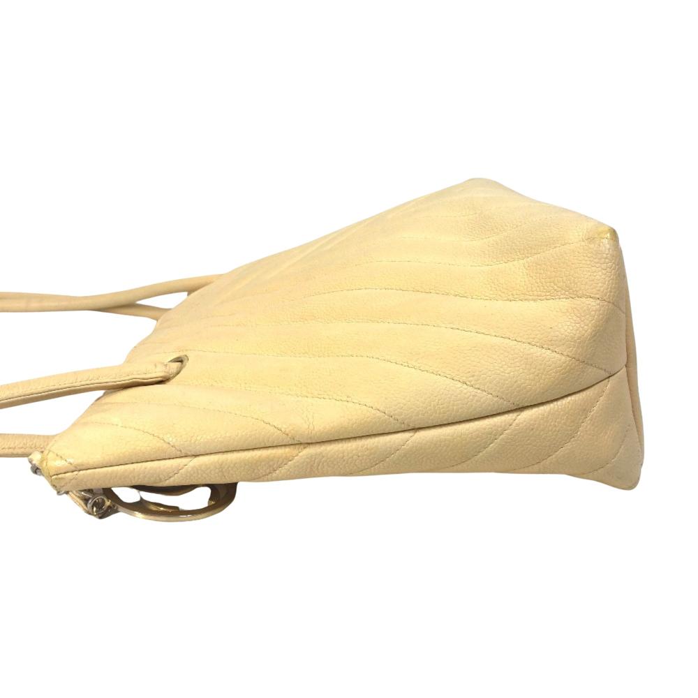 Yellow Leather Chanel Shoulder Bag