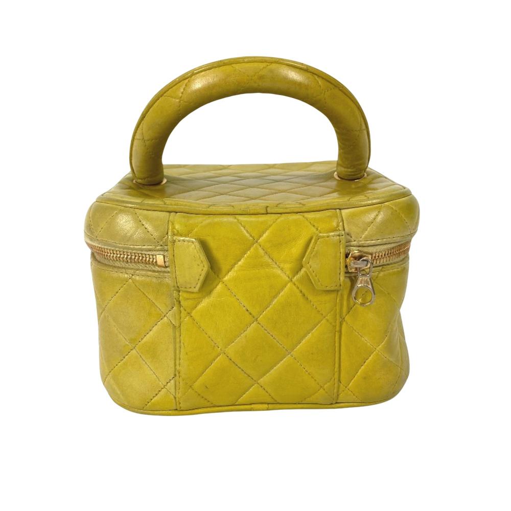 Yellow Leather Chanel Vanity
