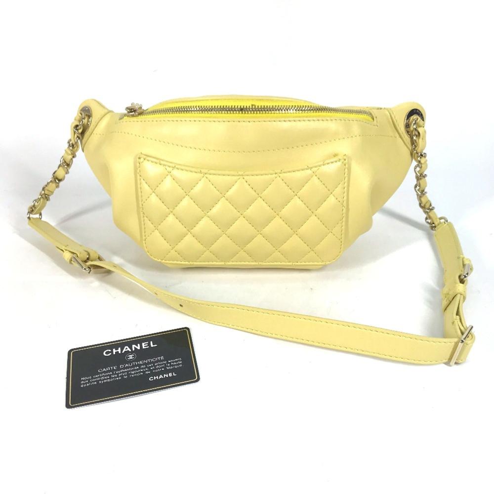 Yellow Leather Chanel Handbag