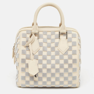 Louis Vuitton Off White/grey Damier Cubic Speedy Cube Pm Bag