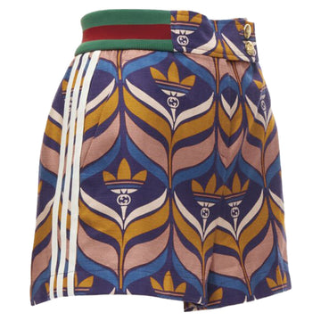 Gucci Adidas logo print striped shorts