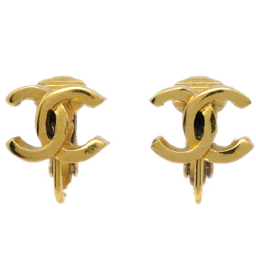 Chanel CC Earrings Clip-On Gold 233