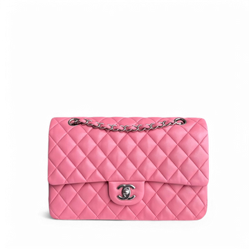 Chanel Classic Flap Medium - 25CM Quilted Lambskin Light Pink Gold Hardware Series 18