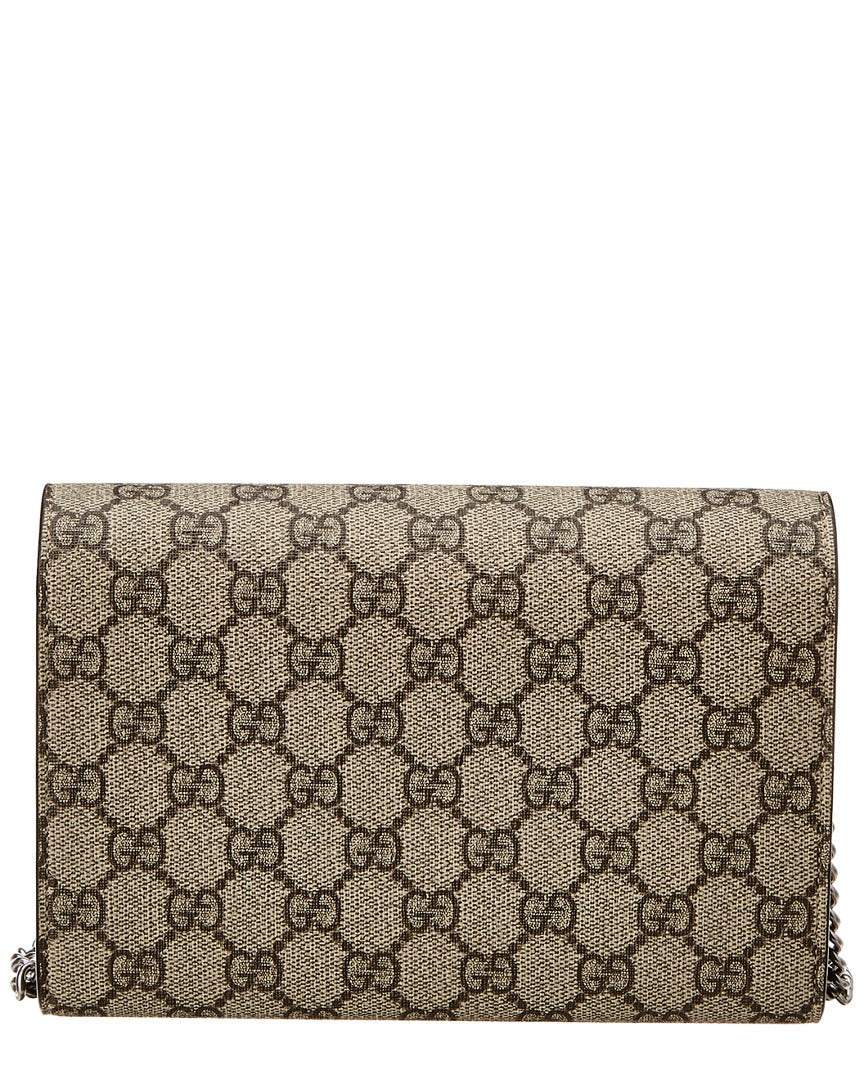 Gucci Dionysus GG Supreme Canvas Wallet on Chain