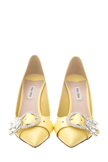 Miu Miu Yellow  Pointed Toe Pumps SZ 38.5