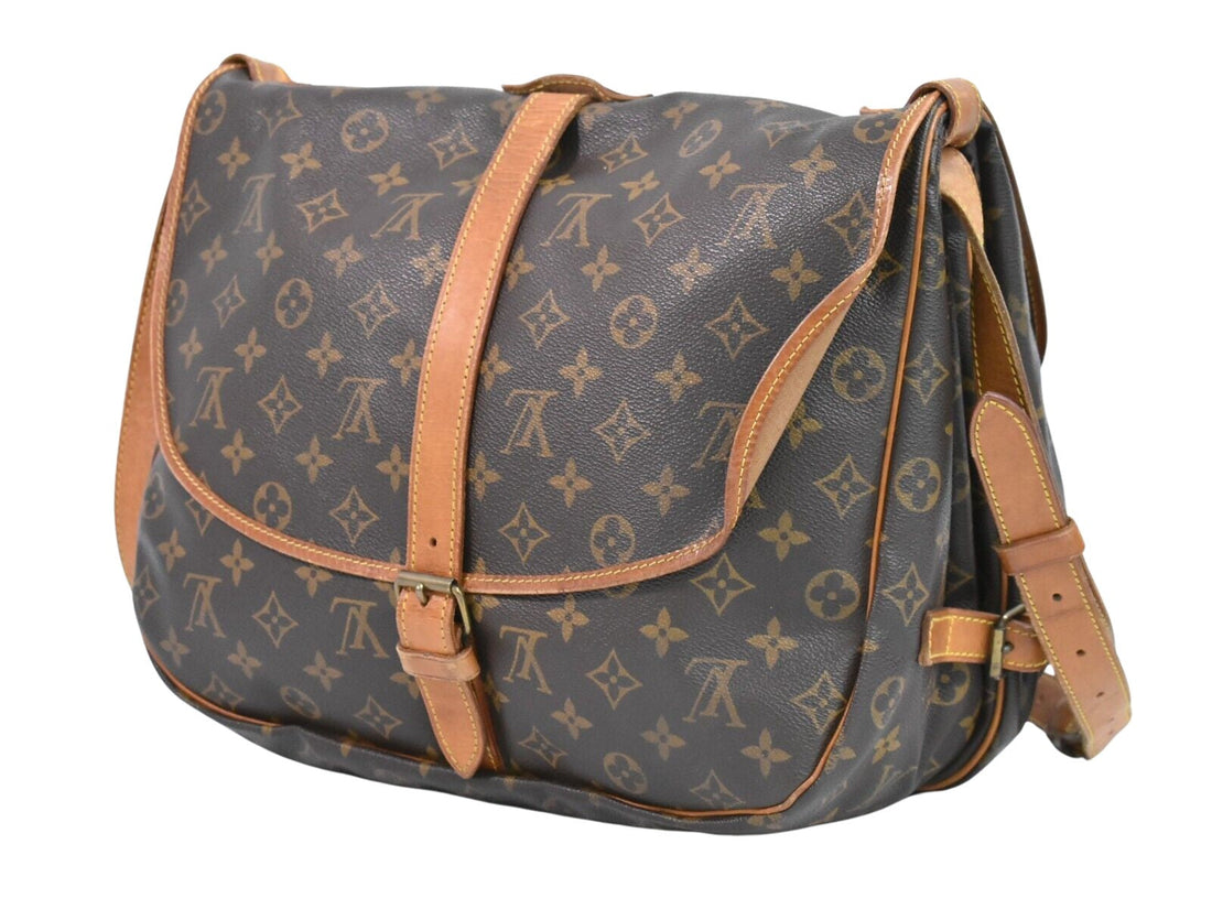 Louis Vuitton Saumur 35  Canvas Shoulder Bag