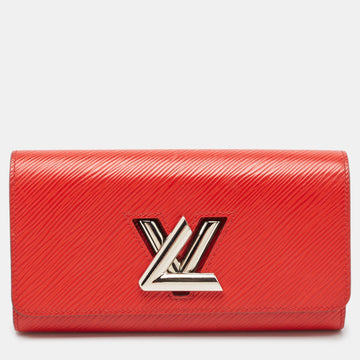 Louis Vuitton Coquelicot  Leather Twist Wallet