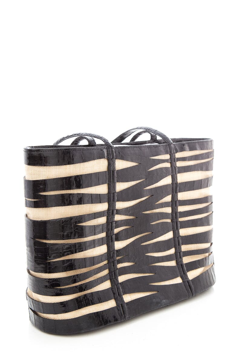Nancy Gonzalez Black Crocodile Tote
