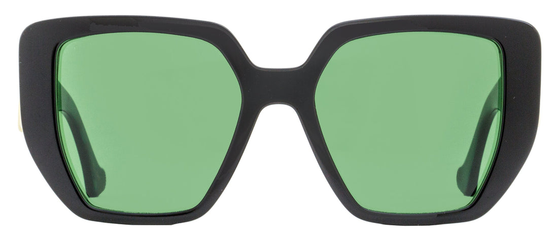 Gucci Women's Geometric Sunglasses GG0956S 001 Black/Green 54mm