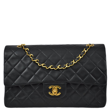 Chanel 1991-1994 Classic Double Flap Medium Black Lambskin