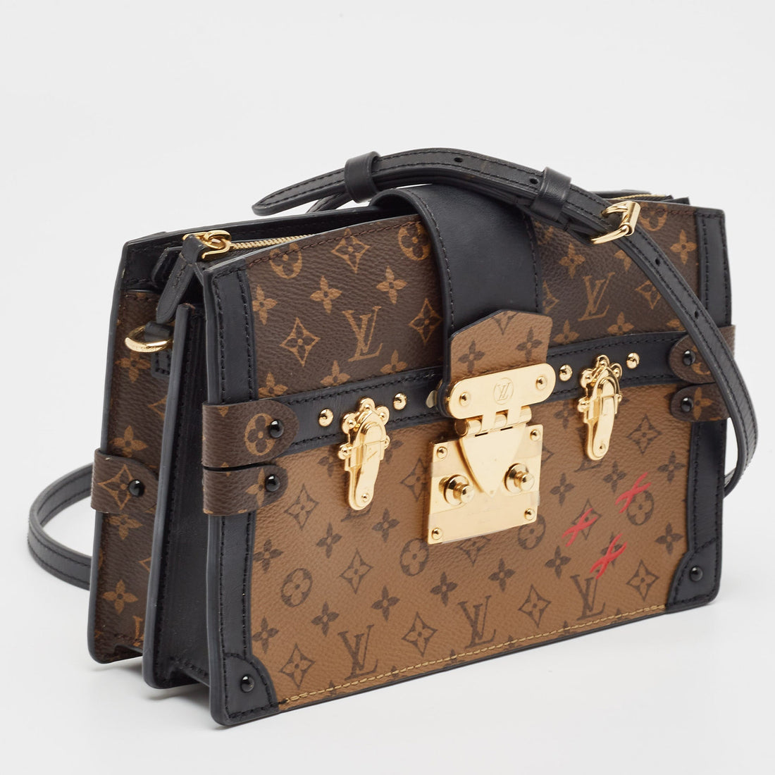 Louis Vuitton Reverse Monogram Canvas Trunk Clutch Bag