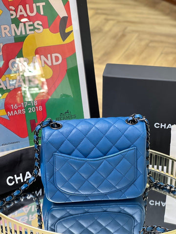 Top Quality Chanel CF MINI Bag Blue 15*12cm 8424