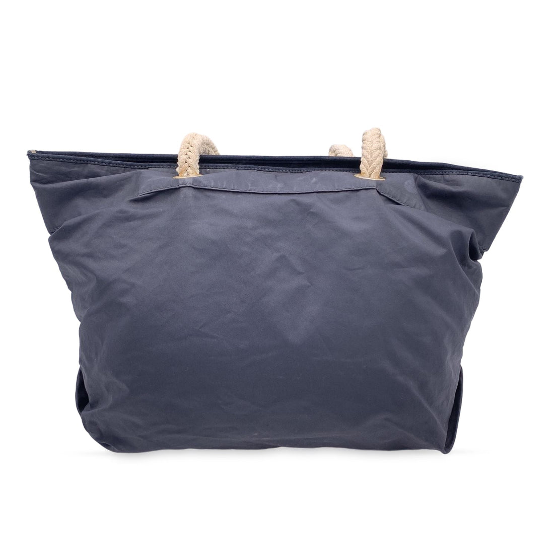 FENDI  Black Nylon Tote Bag With Rope Straps