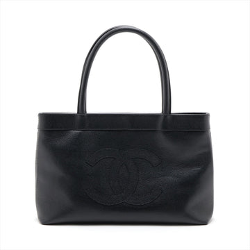 Chanel Coco Caviar S Handbag Black Gold  9th