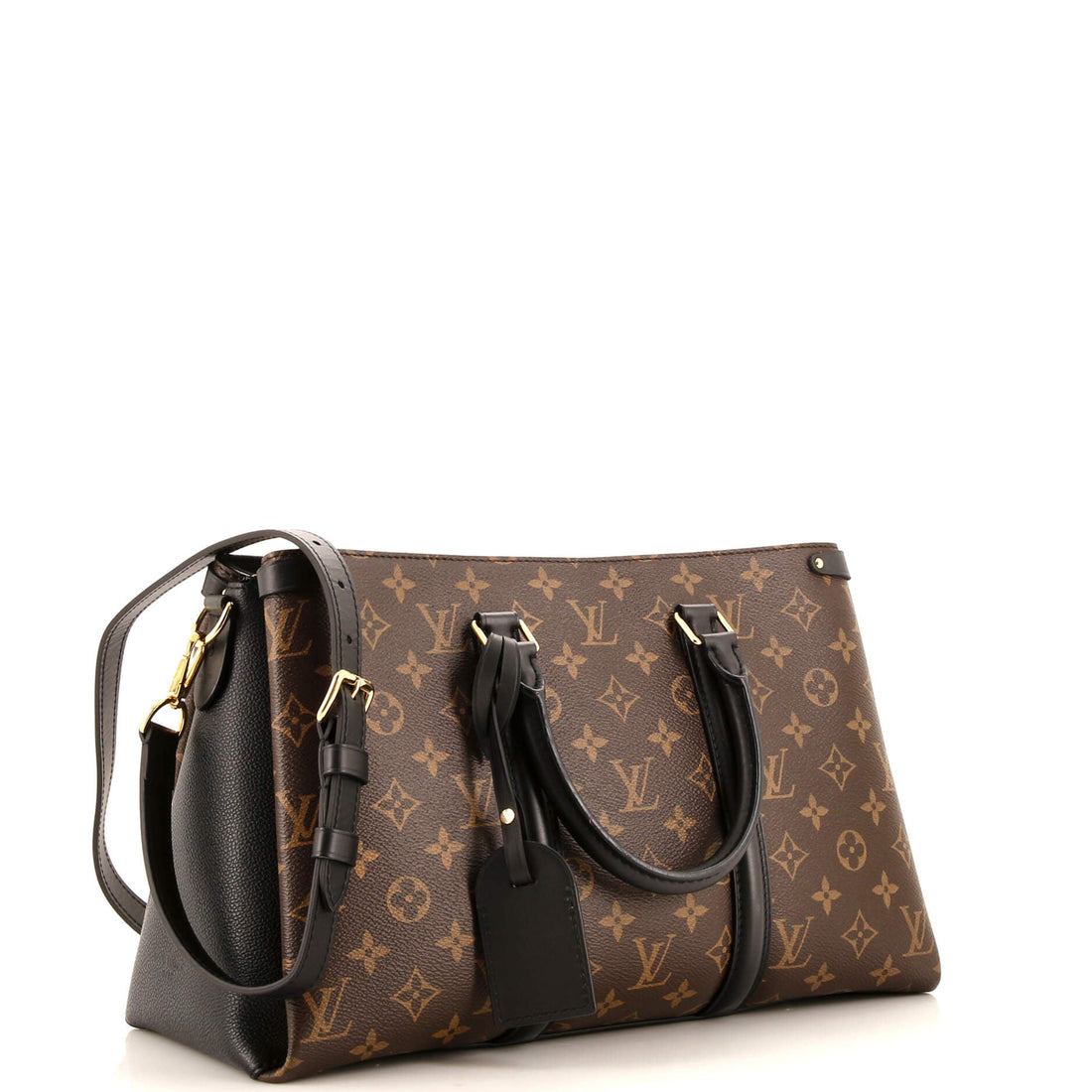 Soufflot Tote Monogram Canvas with Leather MM