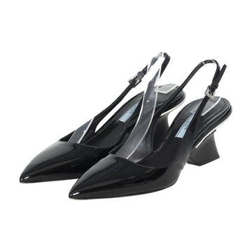 Prada  Leather Logo Slingback Pumps