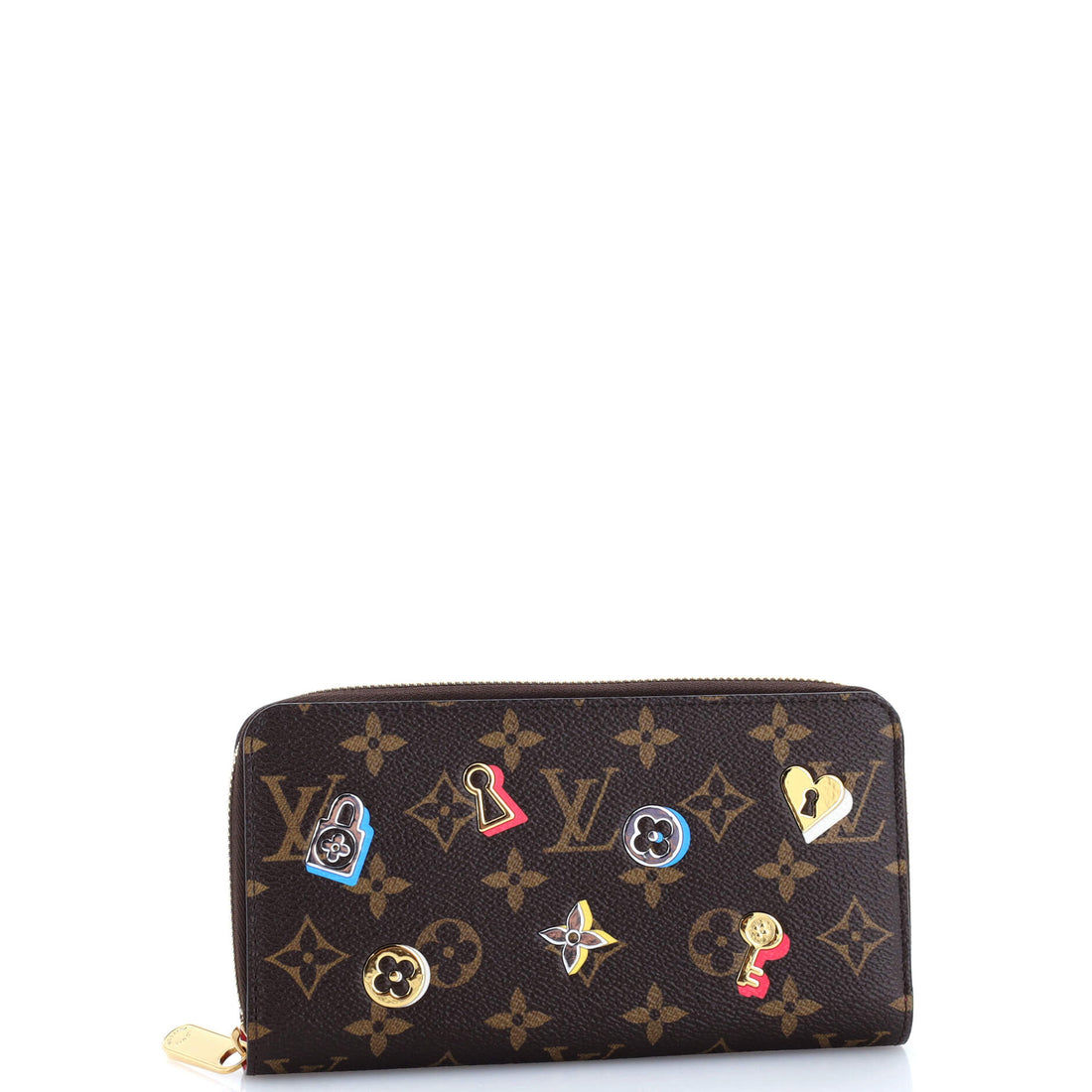 Zippy Wallet Love Lock Monogram