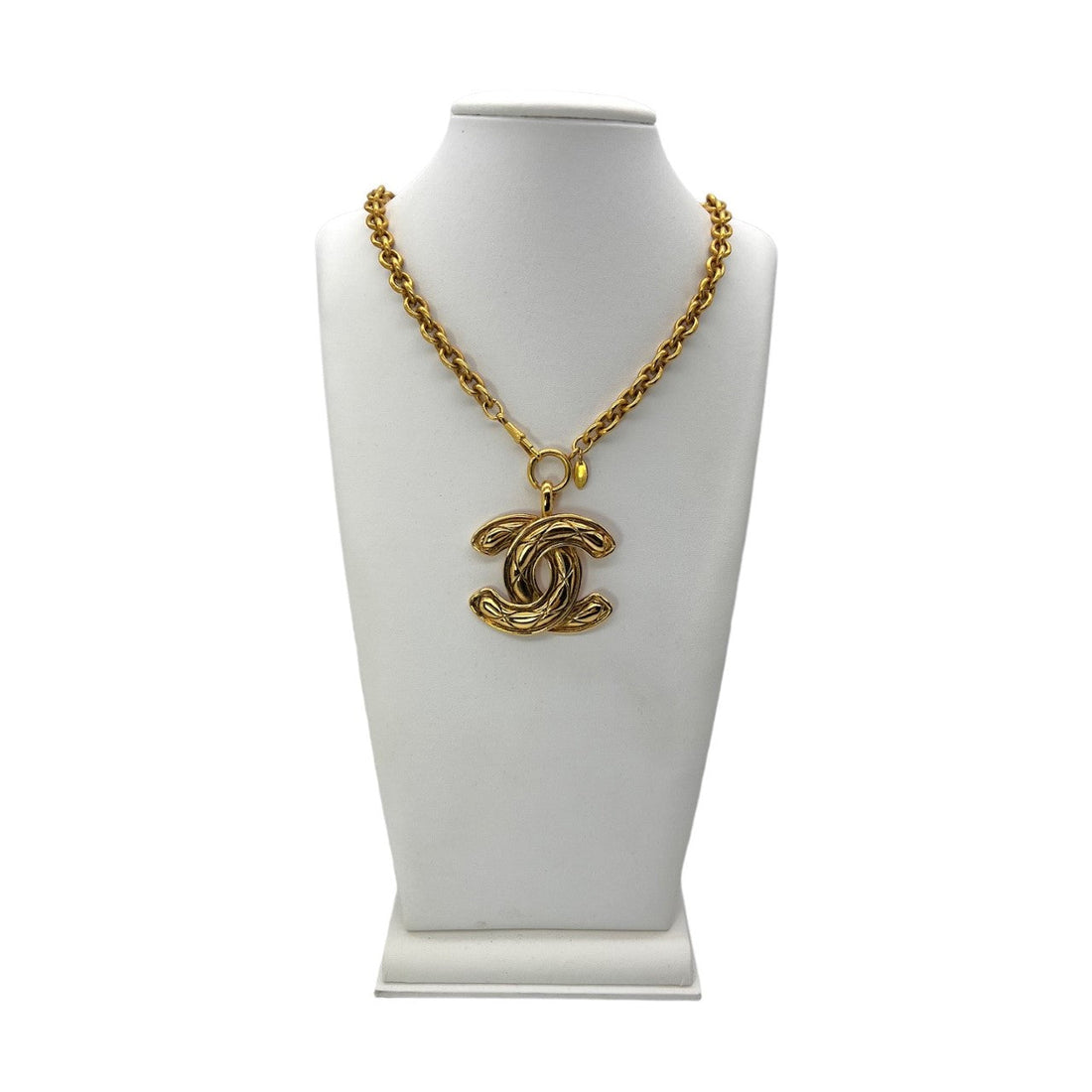 Chanel  Quilted CC Pendant Necklace