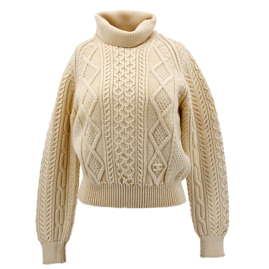 Chanel Fall 1996 wool fisherman knit jumper #44