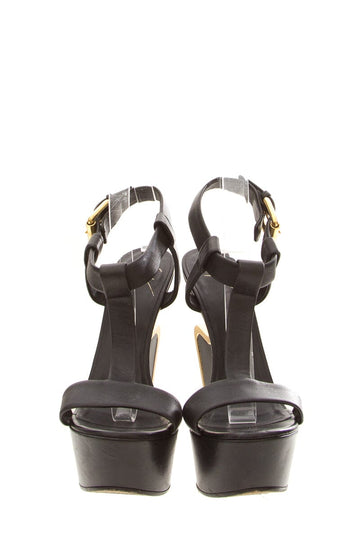 Gippe Zanotti Black Wedge SZ 37