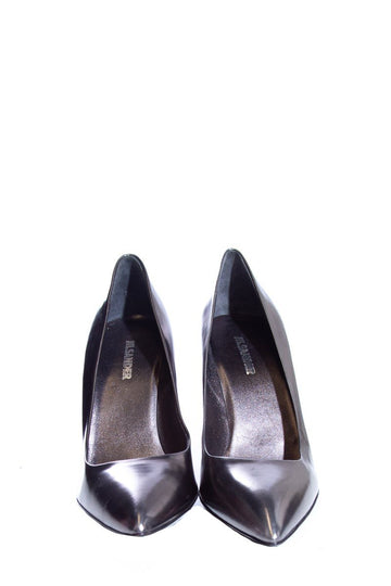 Jil Sander Gun-Metal Wedge SZ 37.5