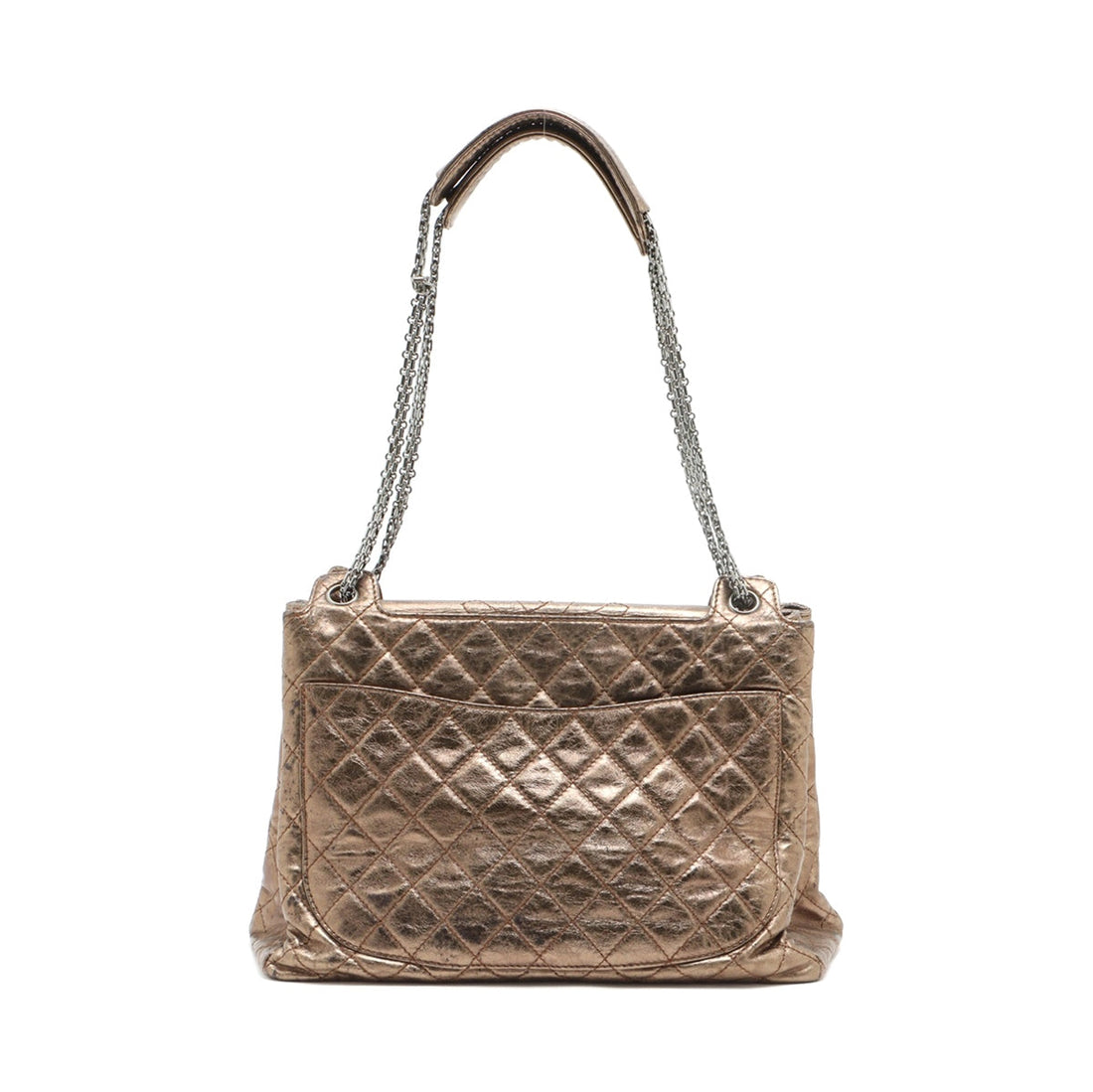 Chanel Matrasse Leather Chain Shoulder Bag 2.55 Gold Silver Gold