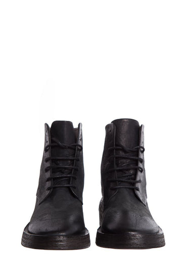 Marsell Black Leather Lace-Up Ankle Boot SZ 36 NWT