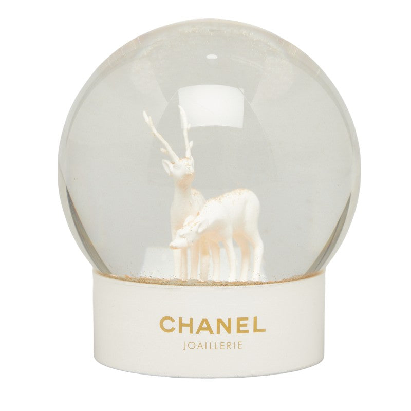 Chanel Novelty Tonakaï nowdome Clear White Glass  Chanel