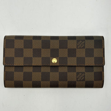 LOUIS VUITTON Damier Ebene Sarah Wallet 2101218423990