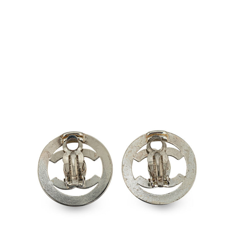 Chanel  Cocono mark Whiteboard Rock Earring Silver Metal  Chanel