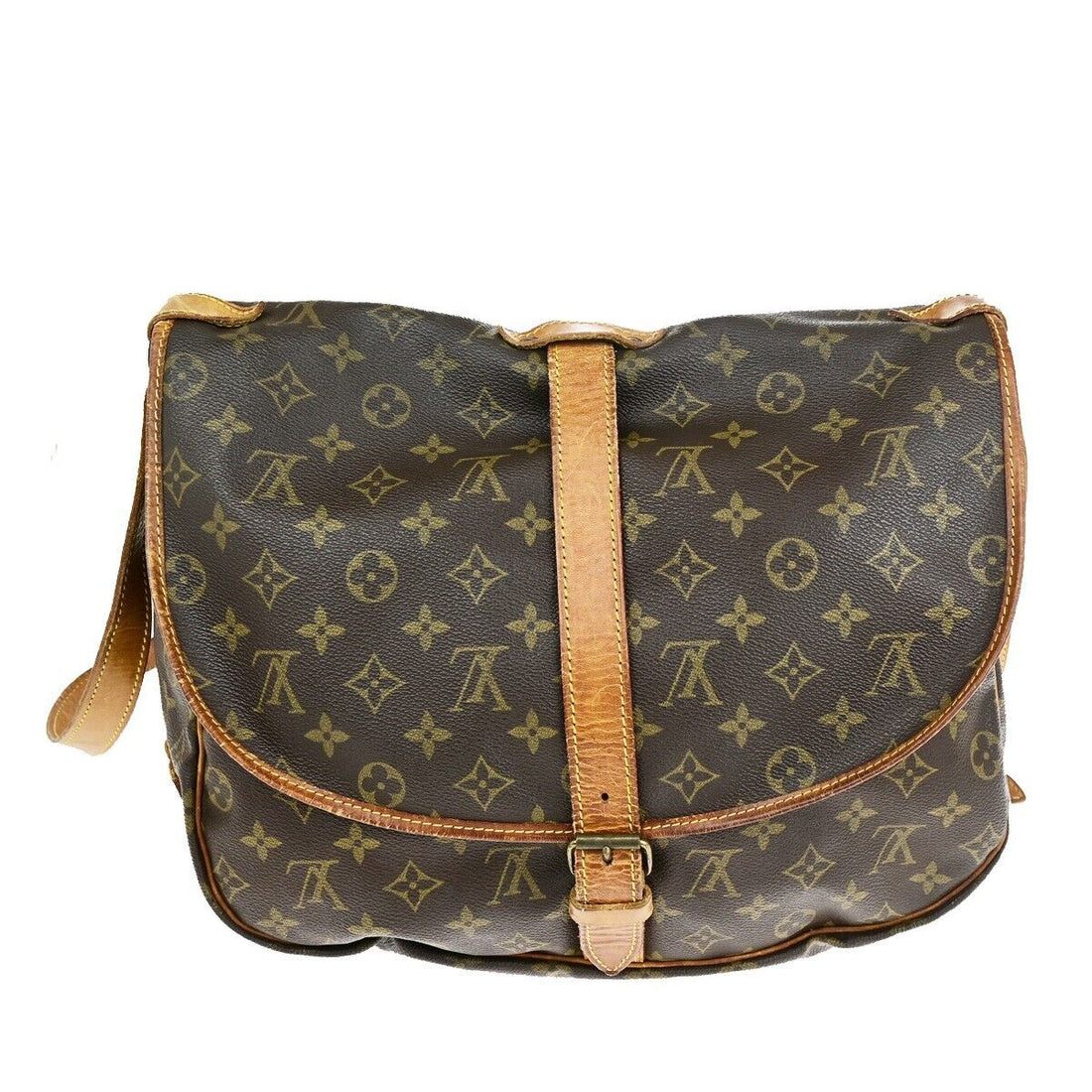 Louis Vuitton Saumur 35  Canvas Shoulder Bag