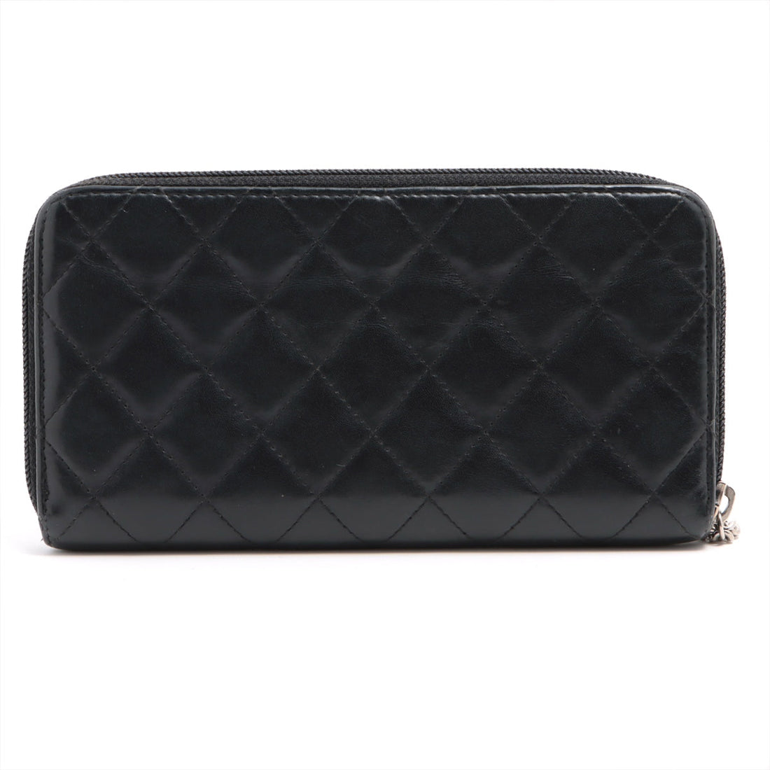 Top Quality Chanel Combon Line in Round  Wallet Black Silver  13th Series Seal Coloring