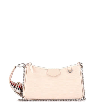 Easy Pouch on Strap  Leather with Canvas