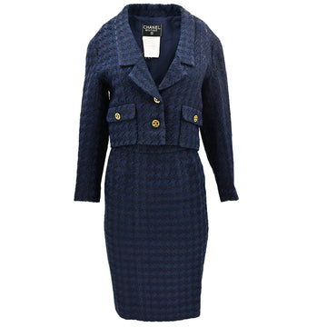 Chanel Skirt Navy 93P #44