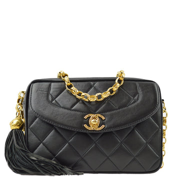 Chanel Black Lambskin Camera Bag Mini