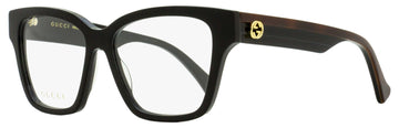 Gucci Women's Square Eyeglasses GG1302O 004 Black/Brown 55mm