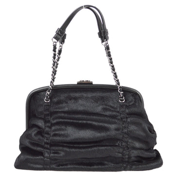 Chanel 1989-1991 Black Pony Hair Handbag
