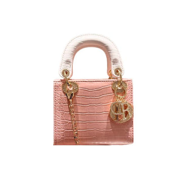 DIR LADY DIOR MICRO BAG PINK 17CM