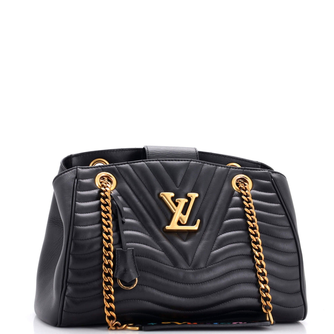 New Wave Chain Tote Quilted Leather