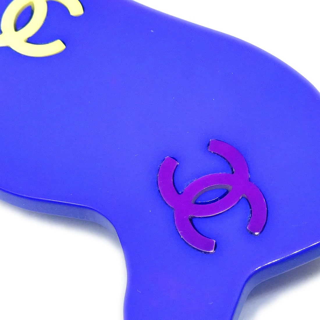 Chanel Deer Brooch Pin Corsage Blue 01A