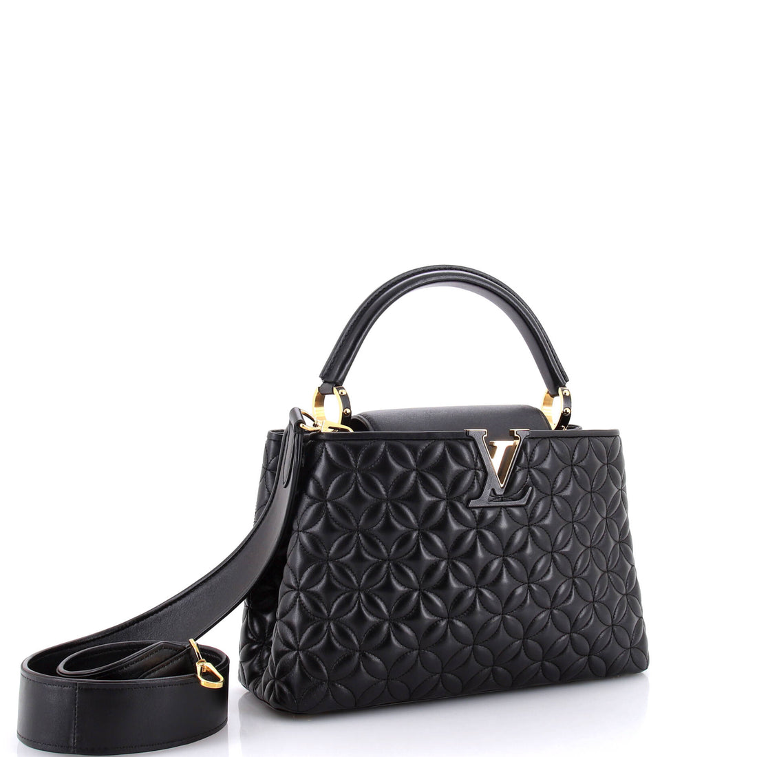 Capucines Bag Monogram Flower Quilted Leather PM