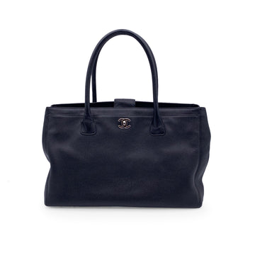 Chanel Black Pebbled Leather Executive Tote Bag Handbag S