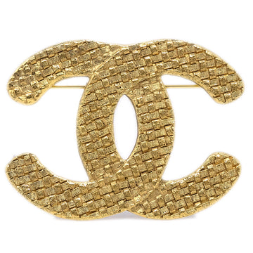 Chanel CC Quilted Brooch Pin Gold 1261/29